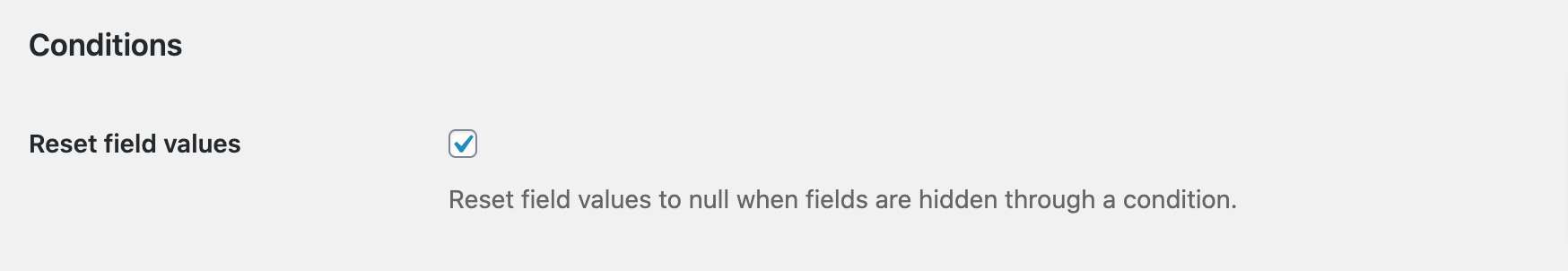 reset field values